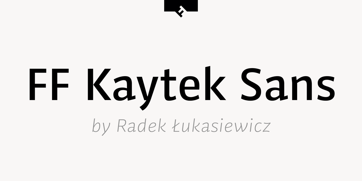 Przykład czcionki FF Kaytek Sans